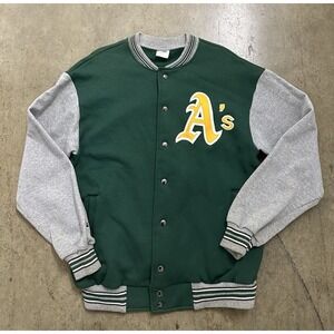 100% Authentic Oakland Athletics Vintage Majestic Jacket Size L Mens